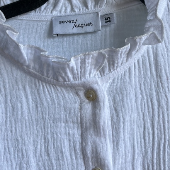 NWOT French Atelier Seven August Button Blouse - Picture 3 of 6